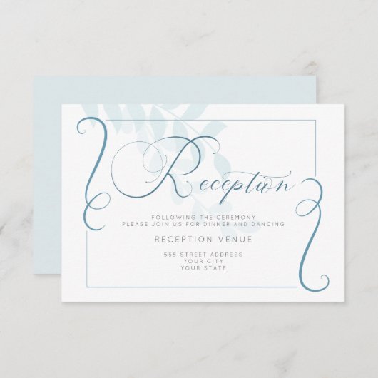 披露宴 – やっと煙の青い植物学 招待状 (正面/裏面)