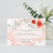 披露宴 |サンゴの水色の花 招待状 (スタンド正面)