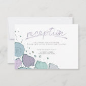 披露宴 | シーシカジュアルェル薄紫と埃っぽいブルー 招待状 (正面)