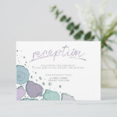 披露宴 | シーシカジュアルェル薄紫と埃っぽいブルー 招待状 (スタンド正面)