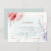 披露宴 |トレンディーサンゴと薄紫アクアレルペオニー エンクロージャーカード (正面/裏面)