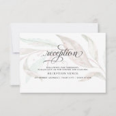 披露宴 | パステルウォーターカラーウィスピーな葉 招待状 (正面)