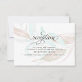 披露宴 |パステルコーラルアクア水色の紅葉 招待状 (正面)