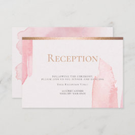 披露宴 | ピンク赤面水彩洗剤 招待状