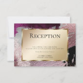 披露宴|メタモダンル金ゴールドフェイクベリーストローク 招待状 (正面)