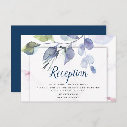 披露宴 |抑えたリンゴの緑 招待状 (正面/裏面)