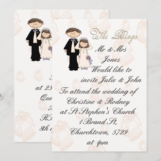 披露宴 招待状 (正面/裏面)