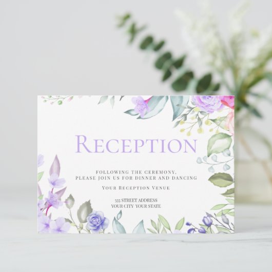 披露宴 | 春のピンク リラックマ フラワーフレーム 招待状 (スタンド正面)