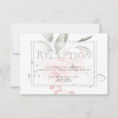 披露宴 |春ピンクスウィートアートバラ 招待状 (正面)