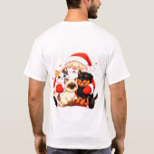 抱きしめたくなるサンタのぬくもり Tシャツ (裏面)