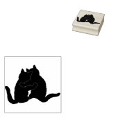 抱きしめた子猫 ラバースタンプ (押印)