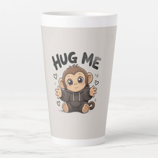 抱きしめてモンキー カフェラテマグ (正面)
