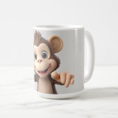 抱きしめてモンキー コーヒーマグカップ (正面右)