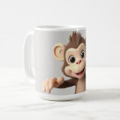 抱きしめてモンキー コーヒーマグカップ (正面左)