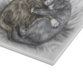 抱きしめて眠る猫 カッティングボード (角)