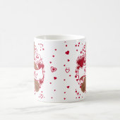 抱きしめて!バレンタインデートテディベア コーヒーマグカップ (中央)