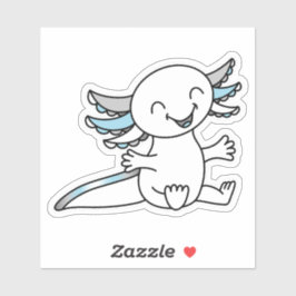 抱きしめて！Demiboyの可愛いAxolotlプライド色 シール