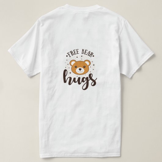抱きしめるクマのTシャツ Tシャツ (デザイン裏面)