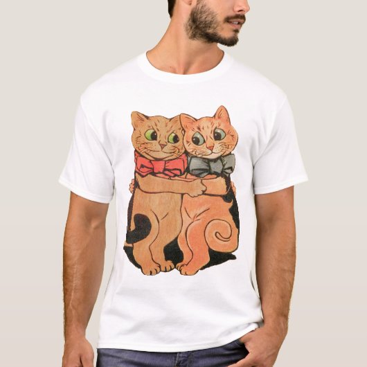 抱きしめる猫のTシャツ Tシャツ (正面)