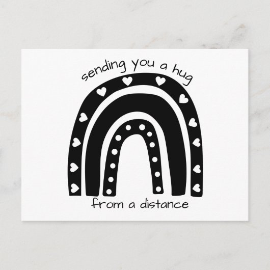 抱きしめる社会的距離の虹を ポストカード (正面)