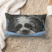 抱きしめシーズー（犬）子犬ピロー ランバークッション (ブランケット)