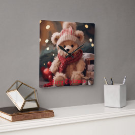 抱き固める スクエア壁時計