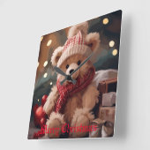 抱き固める スクエア壁時計 (傾斜)