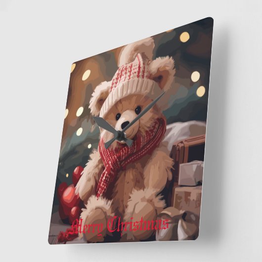 抱き固める スクエア壁時計 (傾斜)