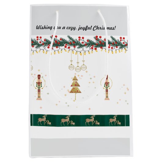 抱き枕おもしろいよくはしゃぐ ミディアムペーパーバッグ (正面)