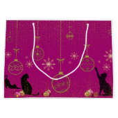 抱き枕お洒落- catファン。 ラージペーパーバッグ (正面)