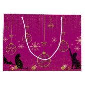 抱き枕お洒落- catファン。 ラージペーパーバッグ (裏面)
