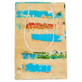 抱き枕とオリジナルビーチアート ミディアムペーパーバッグ (正面)