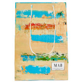 抱き枕とオリジナルビーチアート ミディアムペーパーバッグ (裏面)