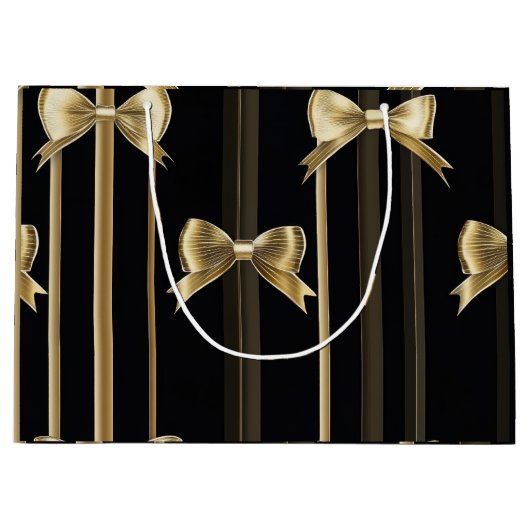 抱き枕とブラックベースとゴールデンボウ ラージペーパーバッグ (正面)