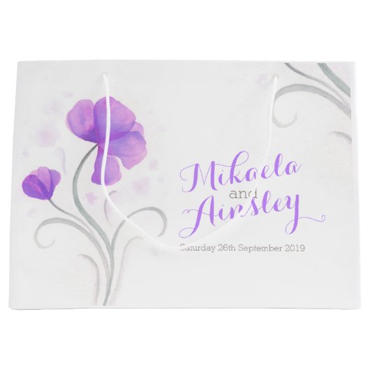 抱き枕と結婚いう水彩花嫁の礼拝所 ラージペーパーバッグ (正面)