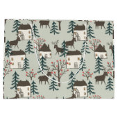 抱き枕のトナカイ模様 ラージペーパーバッグ (裏面)