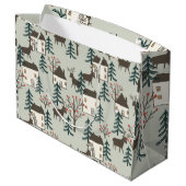 抱き枕のトナカイ模様 ラージペーパーバッグ (裏面アングル)