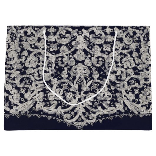 抱き枕アンティークレース模様 ラージペーパーバッグ (正面)