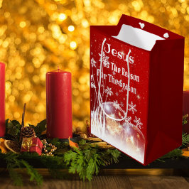 抱き枕イエスがクリスマスの理由 ミディアムペーパーバッグ