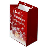 抱き枕イエスがクリスマスの理由 ミディアムペーパーバッグ (正面アングル)