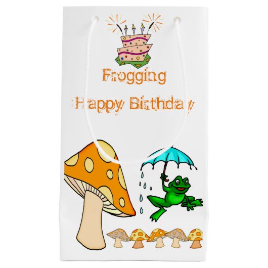 抱き枕カエル スモールペーパーバッグ (正面)