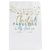 抱き枕カスタムマイルストーン誕生日、任意の年齢、30th ミディアムペーパーバッグ (正面)