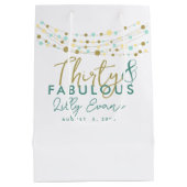 抱き枕カスタムマイルストーン誕生日、任意の年齢、30th ミディアムペーパーバッグ (裏面)