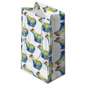 抱き枕カスタム – 小、光沢 – ベアーサンタ スモールペーパーバッグ (正面アングル)