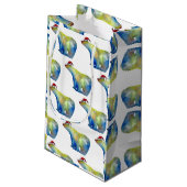 抱き枕カスタム – 小、光沢 – ベアーサンタ スモールペーパーバッグ (裏面アングル)