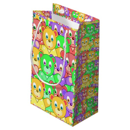 抱き枕カラフルテディベア スモールペーパーバッグ (裏面アングル)