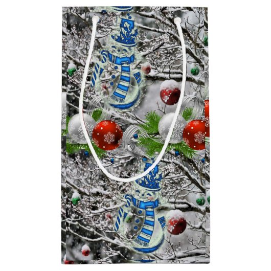 抱き枕クリスマス雪だるま スモールペーパーバッグ (裏面)