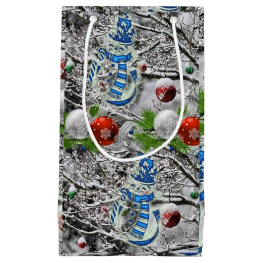 抱き枕クリスマス雪だるま スモールペーパーバッグ (正面)