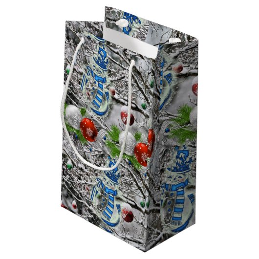 抱き枕クリスマス雪だるま スモールペーパーバッグ (裏面アングル)