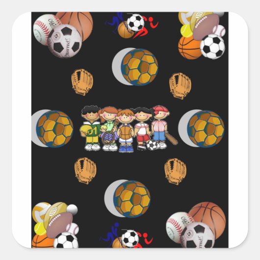 抱き枕サッカースポーツ スクエアシール (正面)